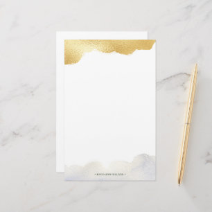 Papeterie Office de monogramme élégant Gold Faux Foil