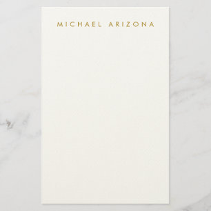 Papeterie Or & Blanc Minimaliste Simple Moderne