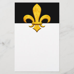 Papeterie Or en pierre Fleur de lis de Faux