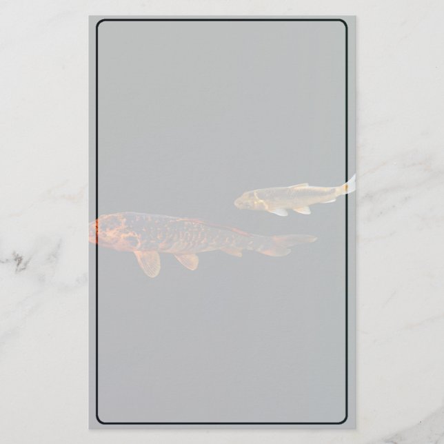 Papeterie Orange Koi et Gold Koi (Devant)