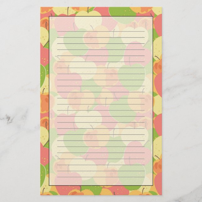 Papeterie Ornement Avec Pommes (Devant)