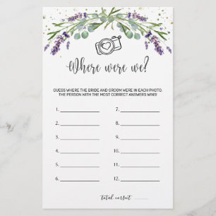 Papeterie Où Étions-Nous Jeu De Mariage Eucalyptus Lavender