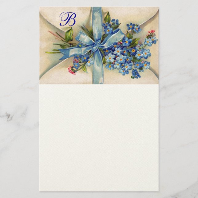 Papeterie OUBLIEZ-MOI NOTES MONOGRAM Mariage romantique (Devant)