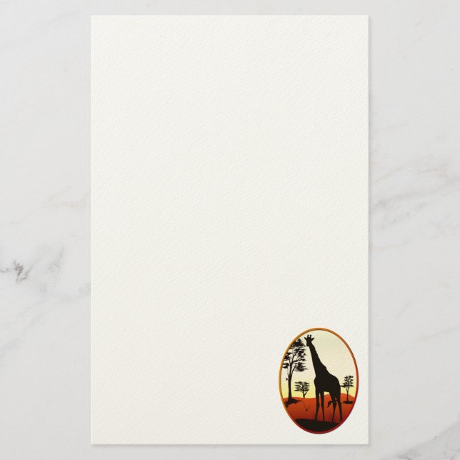 Papeterie Oval Stationnaire de la Girafe (Devant)