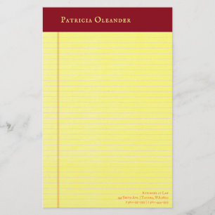 Papeterie Pad Jaune Légale Ruddy Binding