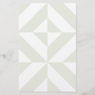 Papeterie Pale Gray Geometric Deco Cube Pattern