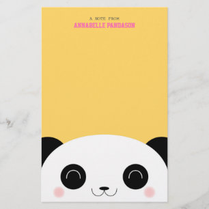 Papeterie Panda semi-transparent mignon de Kawaii