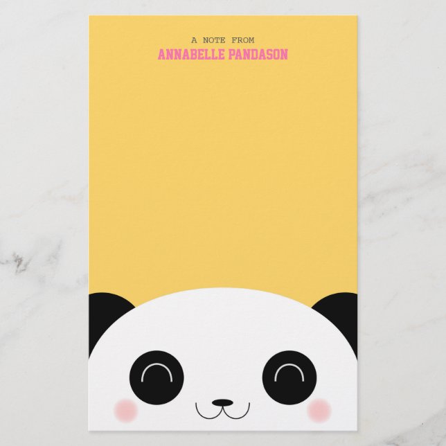 Papeterie Panda semi-transparent mignon de Kawaii (Devant)