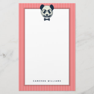 Papeterie Panda Stripes  Ajouter votre nom