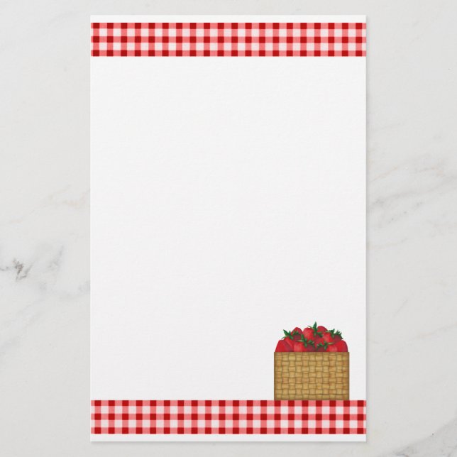 Papeterie Panier de fraises (Devant)