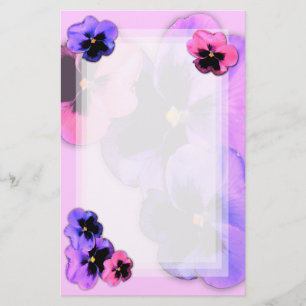Papeterie Pansies en rose