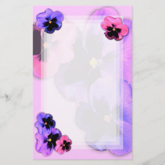 Papeterie Pansies en rose