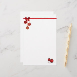 Papeterie Papier à lettres à cordes rouges et à ornements