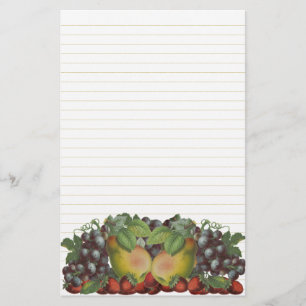 Papeterie Papier à lettres à fruits vintage
