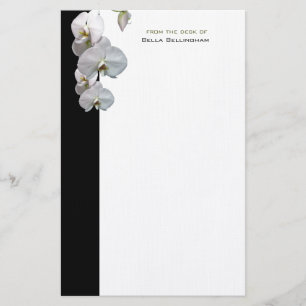 Papeterie Papier à lettres à orchidées blanches