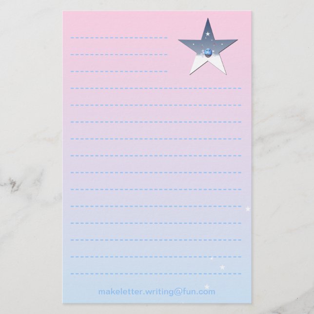 Papeterie Papier à lettres assez rose pour des enfants (Devant)