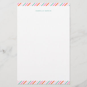 Papeterie Papier à lettres coloré personnalisé mignon