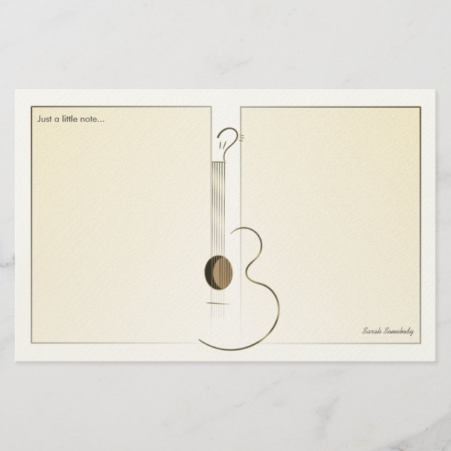 Papeterie Papier à lettres de conception de logo de guitare (Devant)