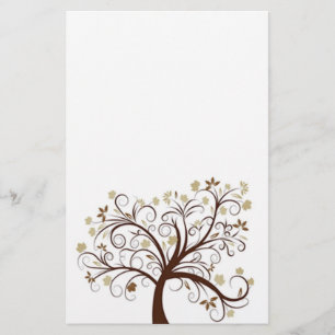 Papeterie Papier à lettres de l'arbre d'automne