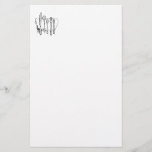 Papeterie Papier à lettres en argent noir blanc