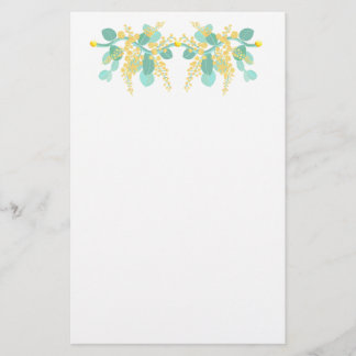 Papeterie Papier à lettres en fleurs de bataille d'or