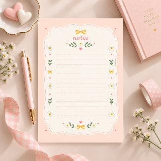 Papeterie Papier à lettres floral à la marguerite shabby chi