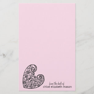 Papeterie Papier à lettres Girly Heart Doodles
