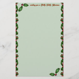 Papeterie Papier à lettres Holly Jolly