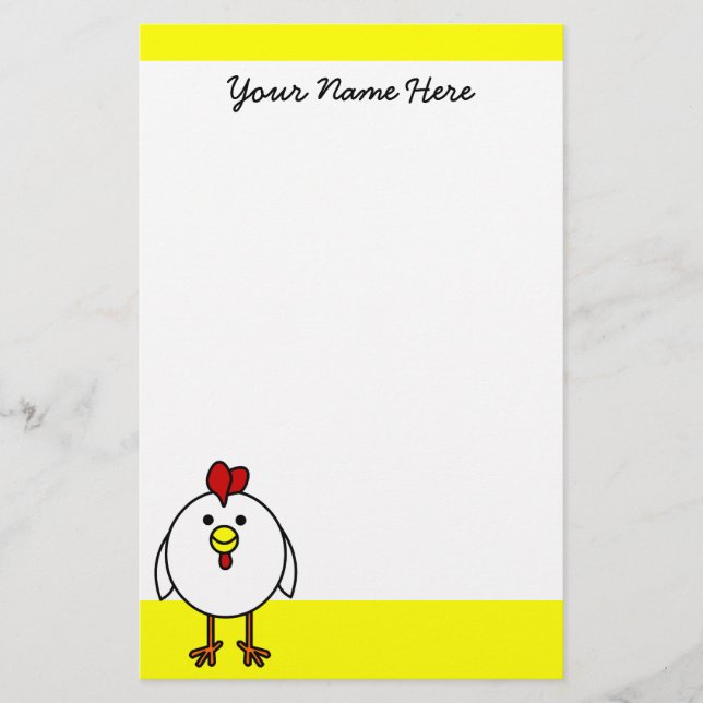 Papeterie Papier à lettres joyeux au poulet (Devant)