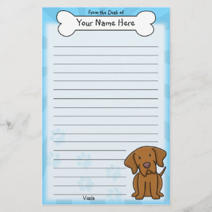 Papeterie Papier à lettres Kawaii Vizsla