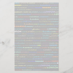 Papeterie Papier à lettres London Text Design I