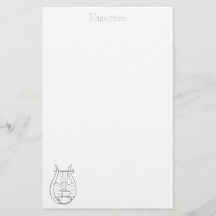 Papeterie Papier à lettres Lyre - personnalisé
