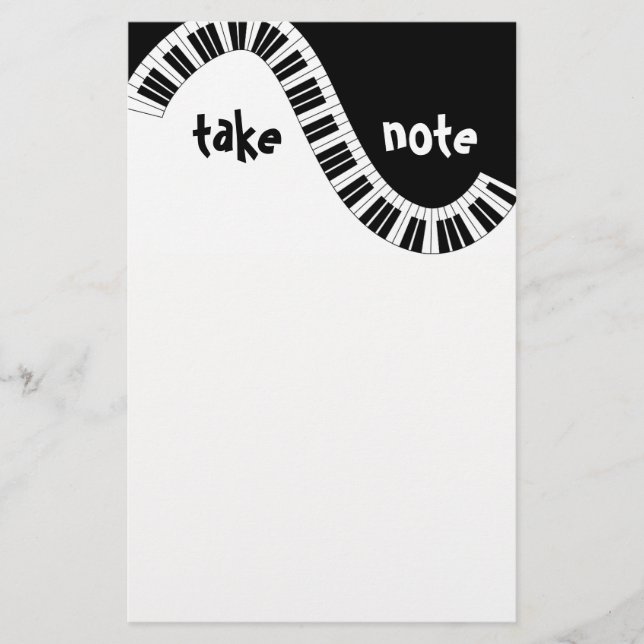 Papeterie Papier à lettres musicales "Take Note" (Devant)
