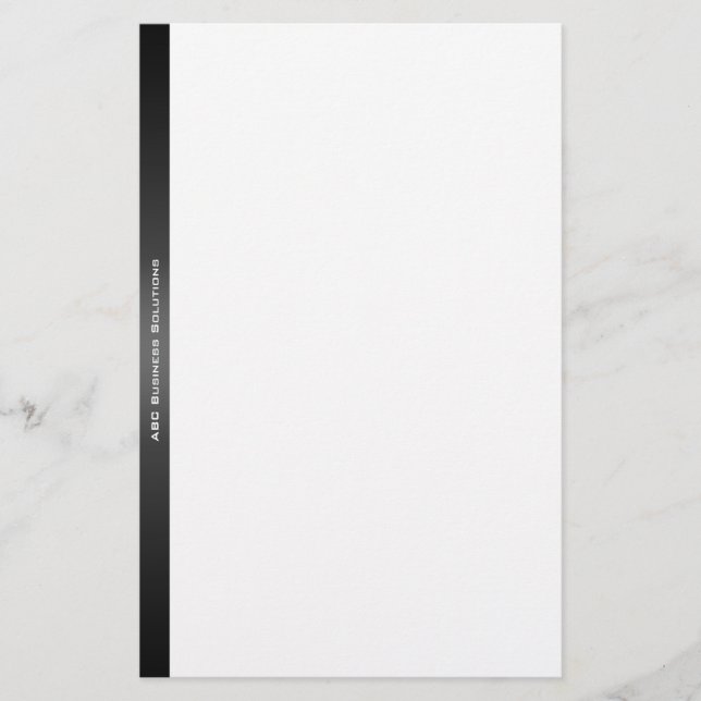 Papeterie Papier à lettres noir et blanc (Devant)