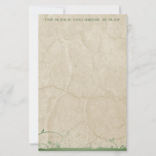 Papeterie Papier à lettres or avec perruques vertes