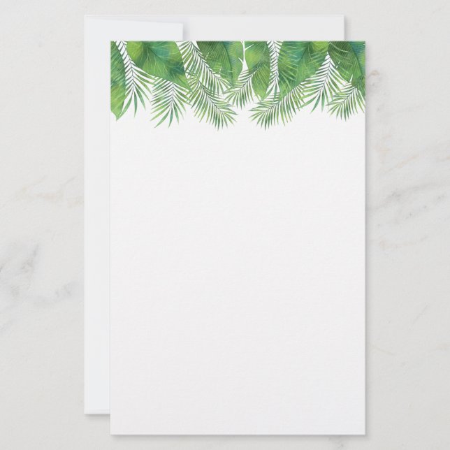 Papeterie Papier à lettres - Palmes tropicales (Devant)