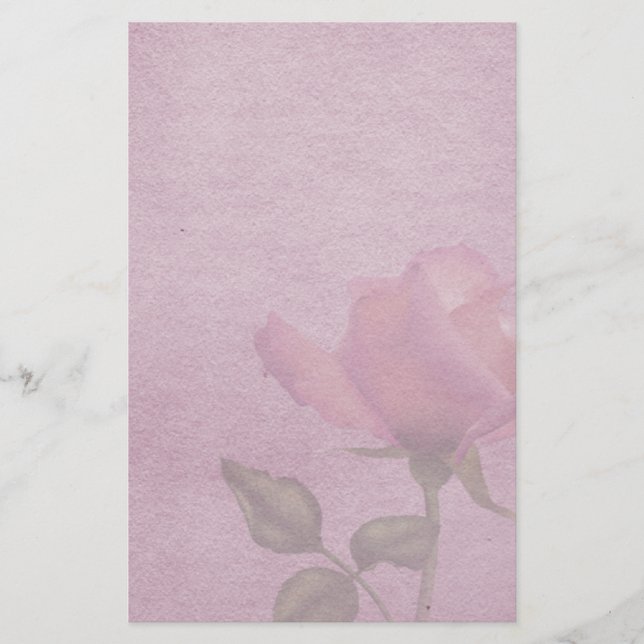 Papeterie Papier à lettres parchemin rose (Devant)