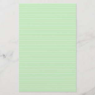 Papeterie Papier à lettres Pastel vert et blanc rayé