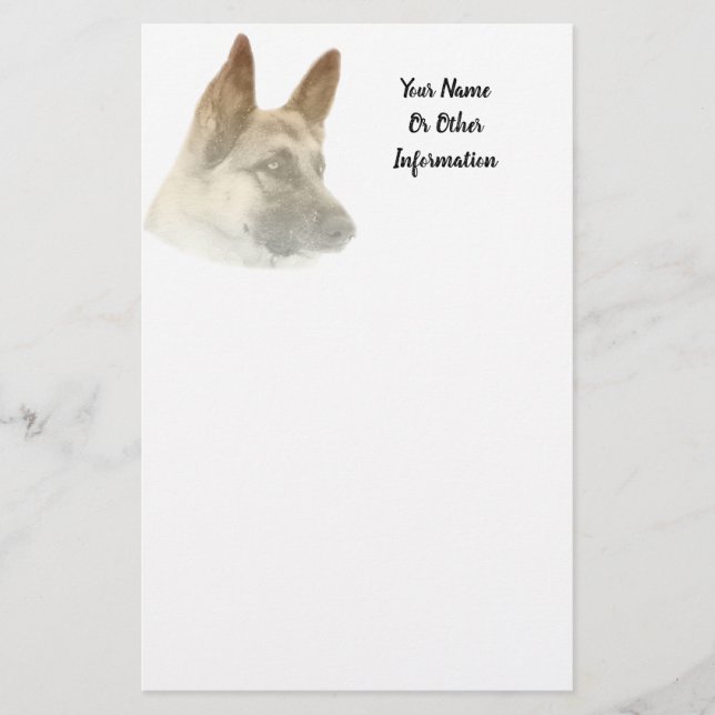 Papeterie Papier à lettres personnalisé allemand Shepherd (Devant)