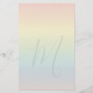 Papeterie Papier à lettres personnalisé arc-en-ciel pastel 
