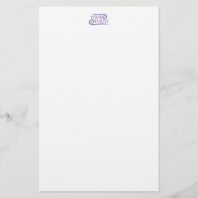 Papeterie Papier à lettres personnalisé avec logo d'événemen (Devant)