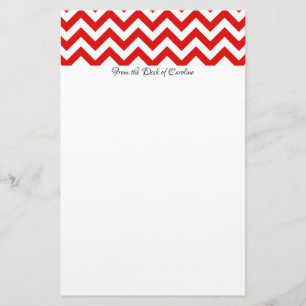 Papeterie Papier à lettres personnalisé Red Chevron