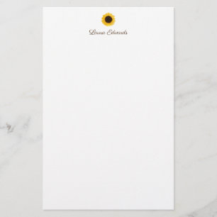 Papeterie Papier à lettres personnalisé Tournesol Jaune