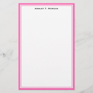 Papeterie Papier à lettres personnalisées Simplicité rose ch