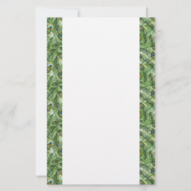 Papeterie Papier à lettres - Plumes Peacock (Devant)