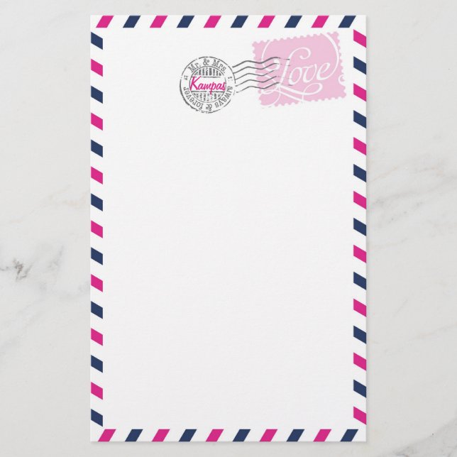 Papeterie Papier à lettres pour la collection de services po (Devant)