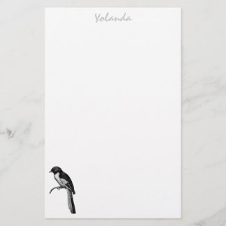Papeterie Papier à lettres pour oiseaux personnalisé