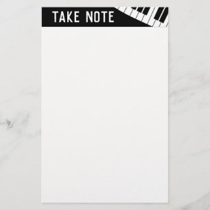 Papeterie Papier à lettres pour piano musical "Take Note"