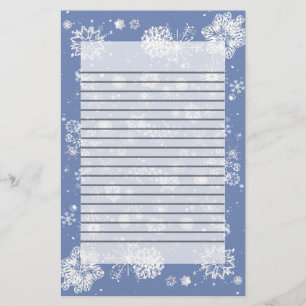 Papeterie Papier à lettres rayé par frontière hivernale de
