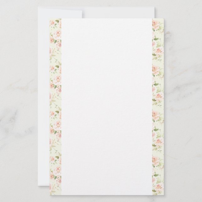 Papeterie Papier à lettres Roses Blush (Devant)